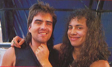 Daniel Murphy on tour with Metallica's Kirk Hammett in the early 80's